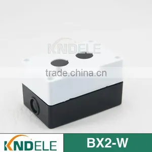Push Button Station Electrical Control Box One Hole White and Black BX1-W thumbnail-1