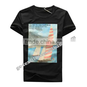 Young's Short Sleeve Round Neck T-shirt With Discharge Print in the Front thumbnail-2