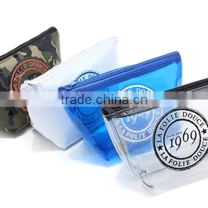 2015 New Design Promotional Silk Screen Small Clear PVC Cosmetic Bag thumbnail-3