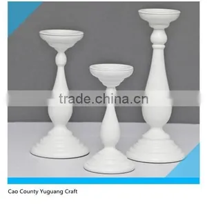 Home Decoration White and Black 3 Set of Wooden Candle Holder thumbnail-1