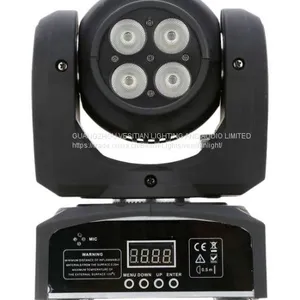Wash Stage Light Mini Double Face 4pcsx10w 4in1 Led Moving Head Beam Light thumbnail-5