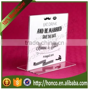 High Quality 6" Acrylic Desktop Menu Holder Stand Broucher Holder,Clear Colour thumbnail-1