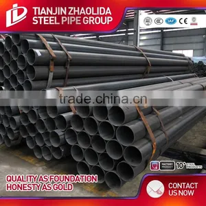 Q235 Q345 ASTM A53 , Length 6-12m ERW Black Welded Steel Pipe thumbnail-5
