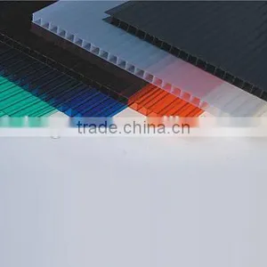 6mm Colored uv Coated Polycarbonate Sun Panel Hollow Sheet thumbnail-2