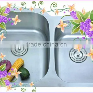 Double Bowl Stainless Steel Kitchen Sink thumbnail-1
