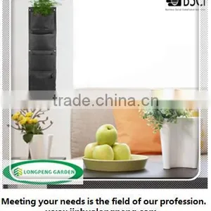 Novelty 4 Pockets Vertical Garden Planter,Wall-mounted Polyester Hanging Flower Pots,Living Indoor Wall Planter thumbnail-1