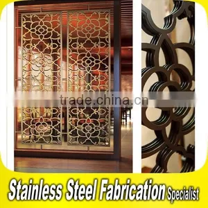 Damp-proof Decorative Stainless Steel Living Room Folding Partition Wall thumbnail-5
