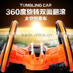 2 Wheels Capsule Space Toy Stunt Car, Anti-throw 360 Degree Roll Rotating Tumbling Car, Electric Stunt Radio Control Toy Car thumbnail-1