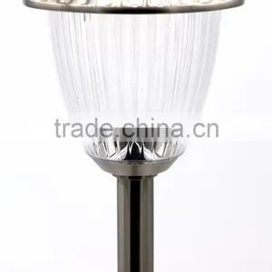 8pk Stainless Steel Solar Path Light Outdoor LED Landscape Lawn Garden Lamp- 115 mm thumbnail-1