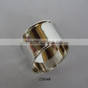 Plain Border Ring Style Brass Napkin Ring With Silver Plating thumbnail-1