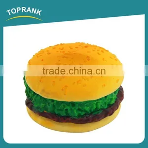 Hot Selling Lifelike Food Pet Dog Toys Latex Dog Chew Hamburger Toy thumbnail-1