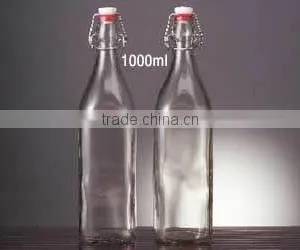 1 Liter Glass Milk Bottle thumbnail-1