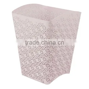 Arc-shape Metal Punched Decorative Trash Can For Home/Office thumbnail-2