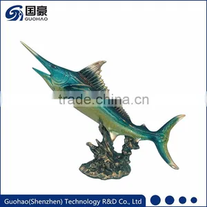 Custom Sea Animal Decoration Resin Swordfish Statue thumbnail-1
