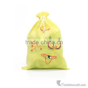 HOT SALE ! Multicolor Embroidery Promotional Drawstring Bag, Handmade in Vietnam thumbnail-5