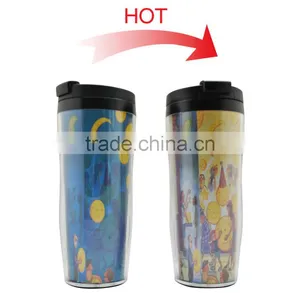 2017 HOT SELLING Travelling Plastic Mug With Lid And Straw thumbnail-5