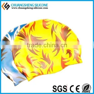 FISH DESIGN FUNNY CARTOON KIDS SILICONE SWIMMING CAP thumbnail-5