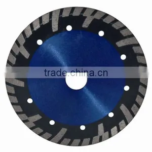 Hot Pressed Turbo Diamond Cutting Blade for Concrete, Sand Stone, Abrasive With Protected Teeth thumbnail-1