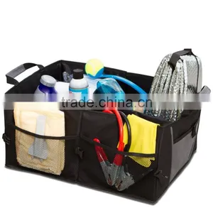 Storage Organizer Bin With Pockets - Portable Cargo Carrier Caddy for Car Truck SUV Van, 21 x 15 x 10 Folding Bag thumbnail-5