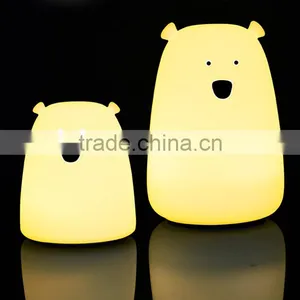 Fancy Animal Usb Kids Mini Portable Touch Sensor Rechargeable Cute Bear Silicone Led Small Night Light thumbnail-2