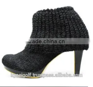 Knit Boots Silk Mohair Short Boots thumbnail-3