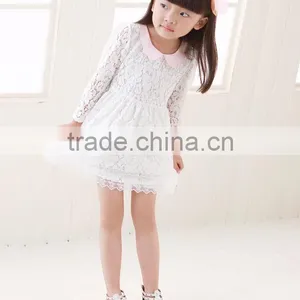 2015 Winter Lace Casual Girls Dress Cute Fashion Girl Party Children Dress Vestido Meninas Baby Princess Dress Kids Dress thumbnail-4