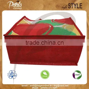 PP Laminated Jute Tote Bag With Web Handle & With Hanging Zip Pocket thumbnail-5