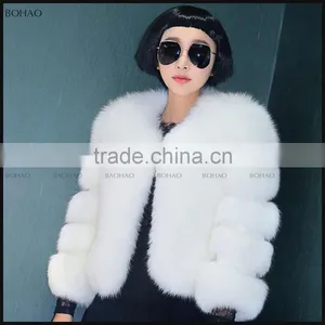 Hot-sales Popular Style Red Faux Fox Fur Woman Coat thumbnail-4