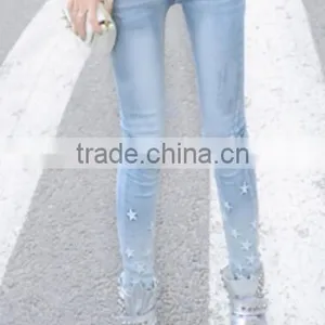Fashion Knitted Tall Women's Fancy Denim Jeans Ladies Sex Jeans Women's Fashion thumbnail-1
