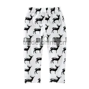 Hot Selling Christmas Deer Printing Long Shirts Trousers Two Piece for Baby thumbnail-4