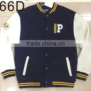 Factory 2015 Mens Custom Plain Varsity Jacket thumbnail-4