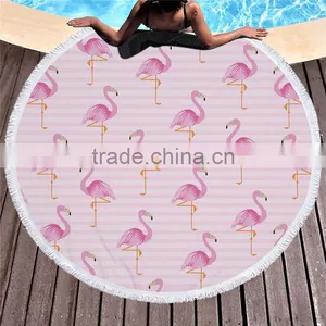 150cm Bath Towels Tassel Geometric Print Summer Women Sandy Swimming Sunbath Baby Blanket Microfiber Round Beach Towel thumbnail-5