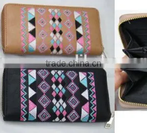 2017 Lady New pu Leather Stitching Geometrical Hot Wallet thumbnail-1