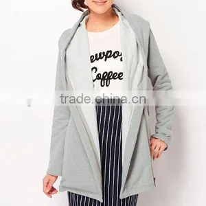 2016 Women Warm Fleece Fabric Full Zip Winter Coat With Hooded Knitted Women Cloth thumbnail-1