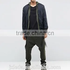 Hip Hop Style Super Longline Curved Hem 100% Cotton Breathable Men Black T-shirt Wholesale thumbnail-4