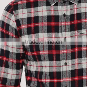 Cheap Casual Long Sleeve Washed Color Changing Designer Check Shirts for Men thumbnail-4