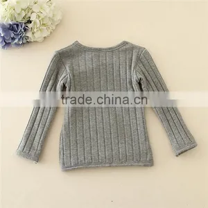 Factory Manufacture Supply Long Sleeves Girl Undershirt in Stock, Kids Warm Undershirts/sweatshirts for Girls thumbnail-5