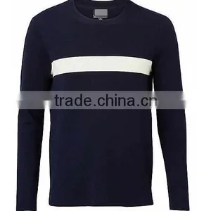 Snow Stripe Knit Jumper/ MEN'S Causel Sweater thumbnail-1
