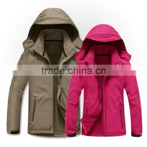Windproof Waterproof Winter Men's Softshell Brown Jackets thumbnail-1