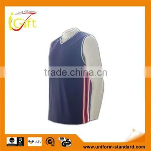 ISO 9001 Audit Factory Blank Tailored Wholesale V-neck Gym Vest thumbnail-1