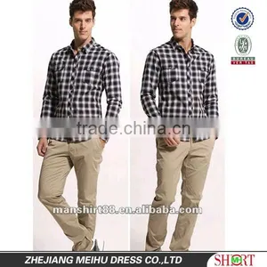 Excellent New Style Grey Plaids Slim Fit Shirt for Men S,M,L,XL,XXL thumbnail-1