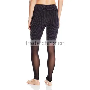 High Quality Custom Quick Dry Fitness Yoga Leggings With Mesh Panel thumbnail-2