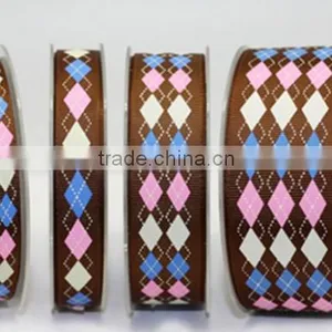 Hi-ana Ribbon 193 Lattice Printed Ribbon Princess Grosgrain Ribbon Printed Grosgrain Ribbon thumbnail-2