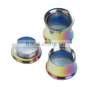 12mm Stainless Steel Ear Stretcher Expander Cylinder Multicolor Cheap Ear Gauges Plugs thumbnail-3
