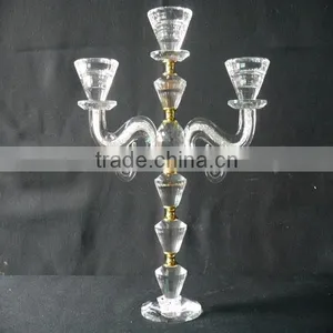 Wholesale Popular Glass Crystal Candle Holder for Party Decoration thumbnail-6