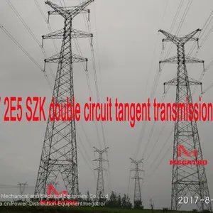 MEGATRO 220KV 2E5 SZK Double Circuit Tangent Transmission Tower thumbnail-2