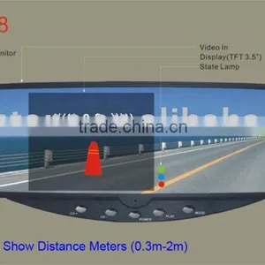 Car Video Rearview Mirror With 3.5 TFT Monitor(Parking Sensor System Optional)(RD728) thumbnail-1