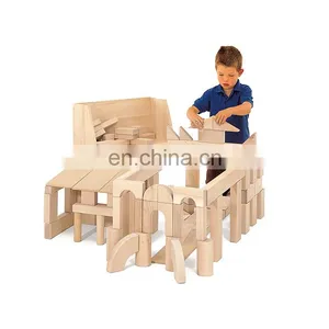 High Quality Early Educational Toys Unit Blocks Solid Wooden Funny Sets thumbnail-3