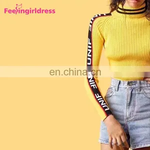 Elasticity Fashion Long Sleeve High Neck Knit Pullover Turtleneck Women Sweater thumbnail-2