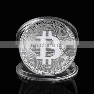 Factory Wholesale Zinc Alloy Stamp Gold Silver Copper Metal Souvenir Bitcoin Bit Coin thumbnail-5